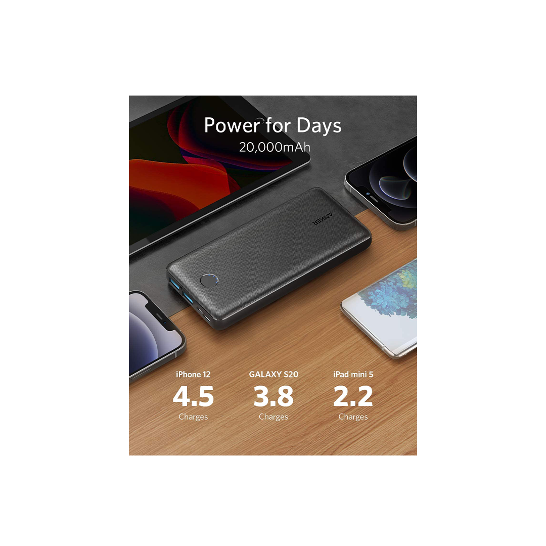 Anker PowerCore 20000 mAh PD Power Bank - Black in Qatar Anker PowerCore 20000 mAh PD Power Bank - Black in Qatar